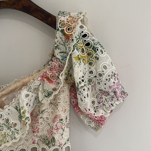 ZIMMERMANN Heathers Off shoulder Floral Mini Dress - Picture 9 of 12